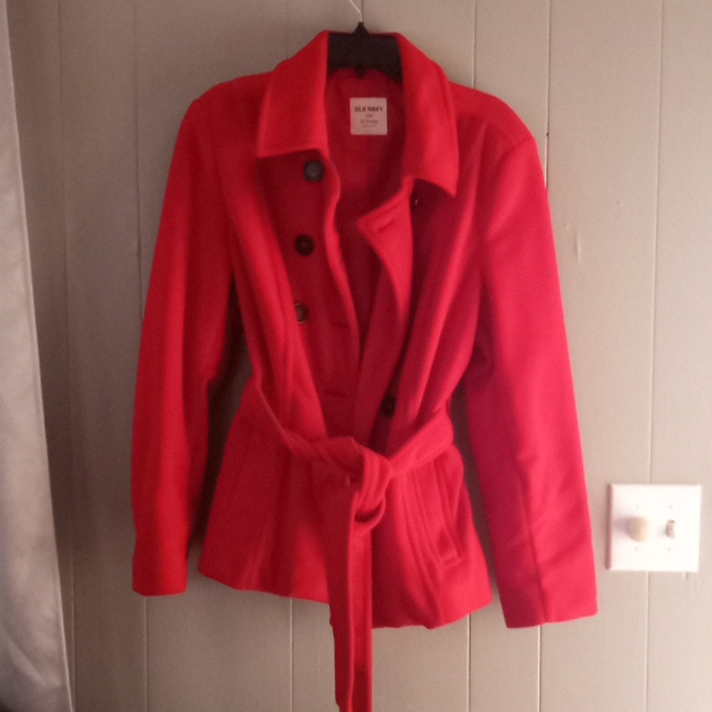 Old Navy Red Fleece coat